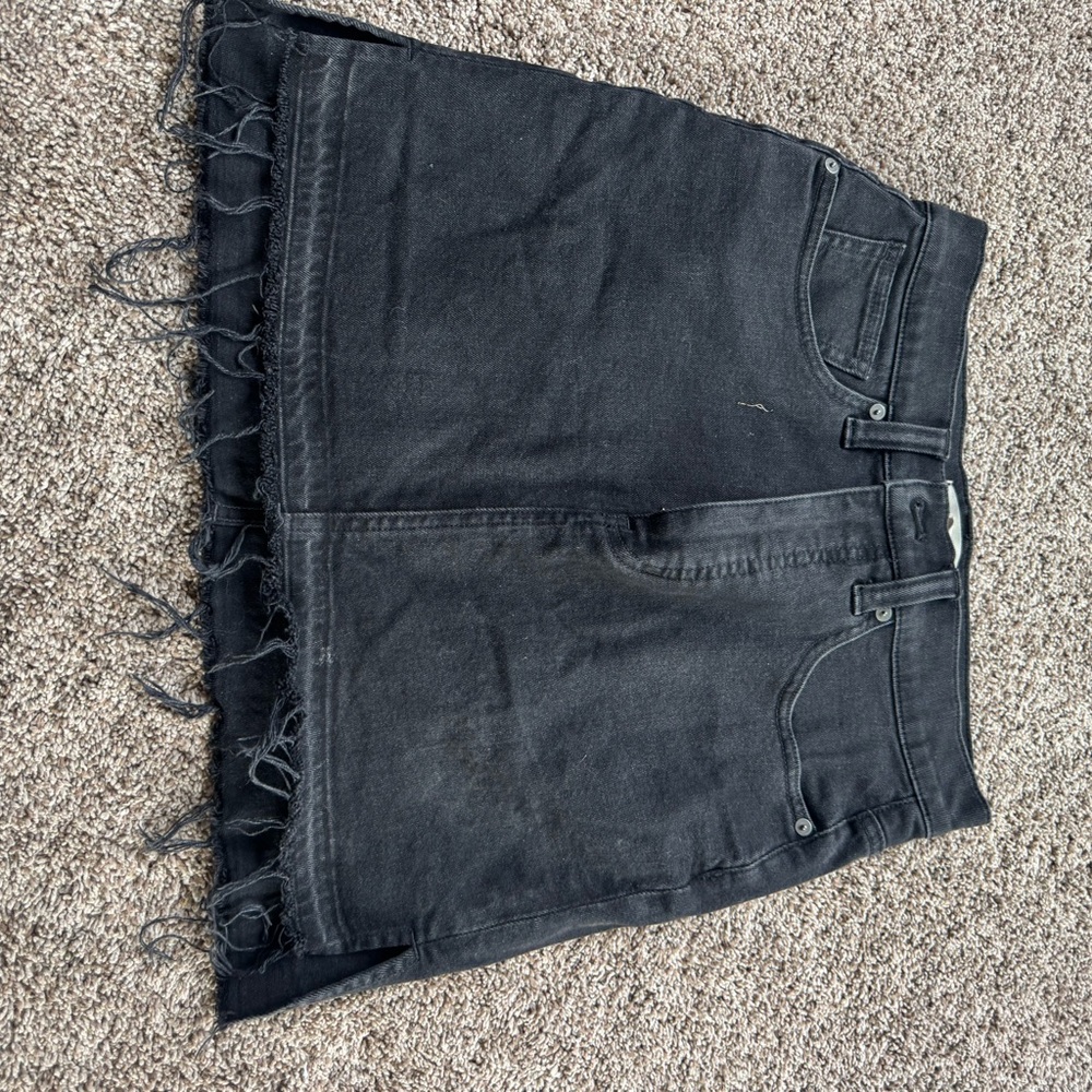 Madewell Charcoal Denim Skirt